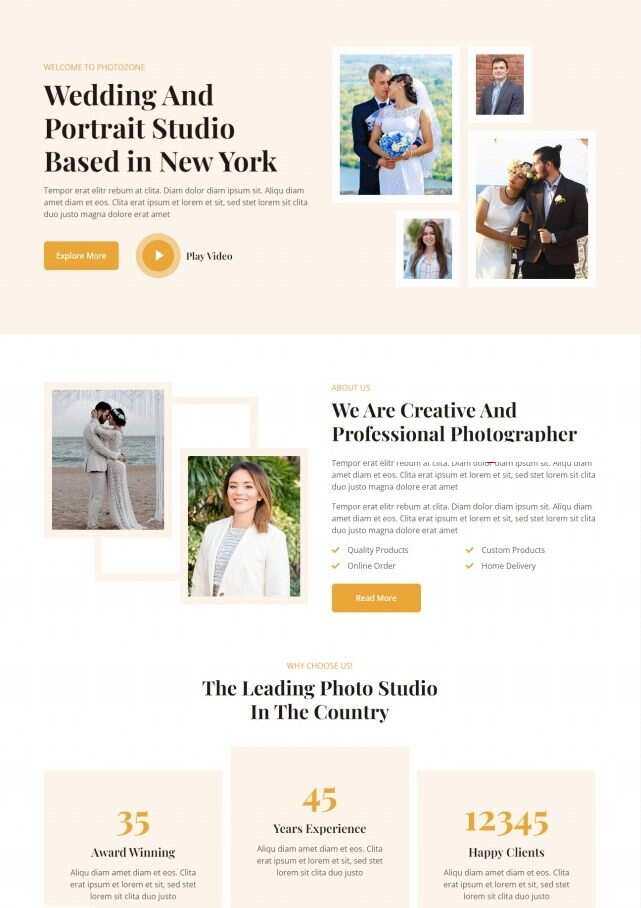 婚纱摄影工作室HTML5网站模板CityMate项目资源网项目资源网