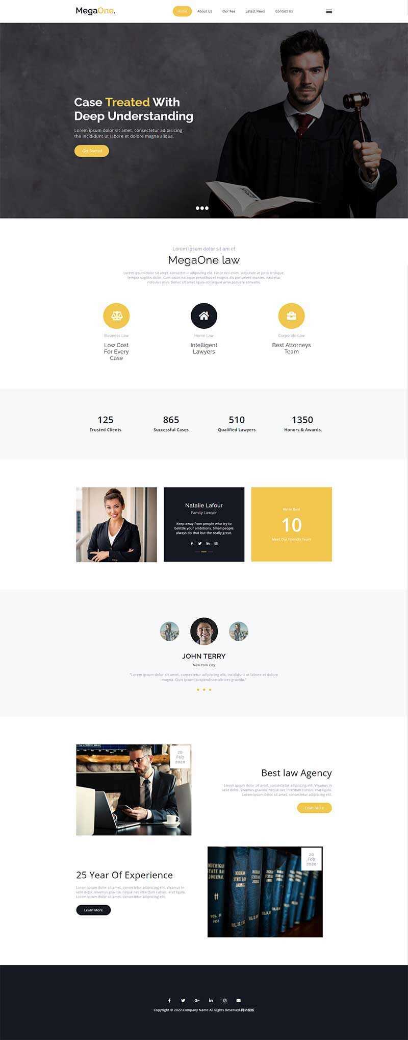 法律咨询服务机构HTML5网站模板CityMate项目资源网项目资源网