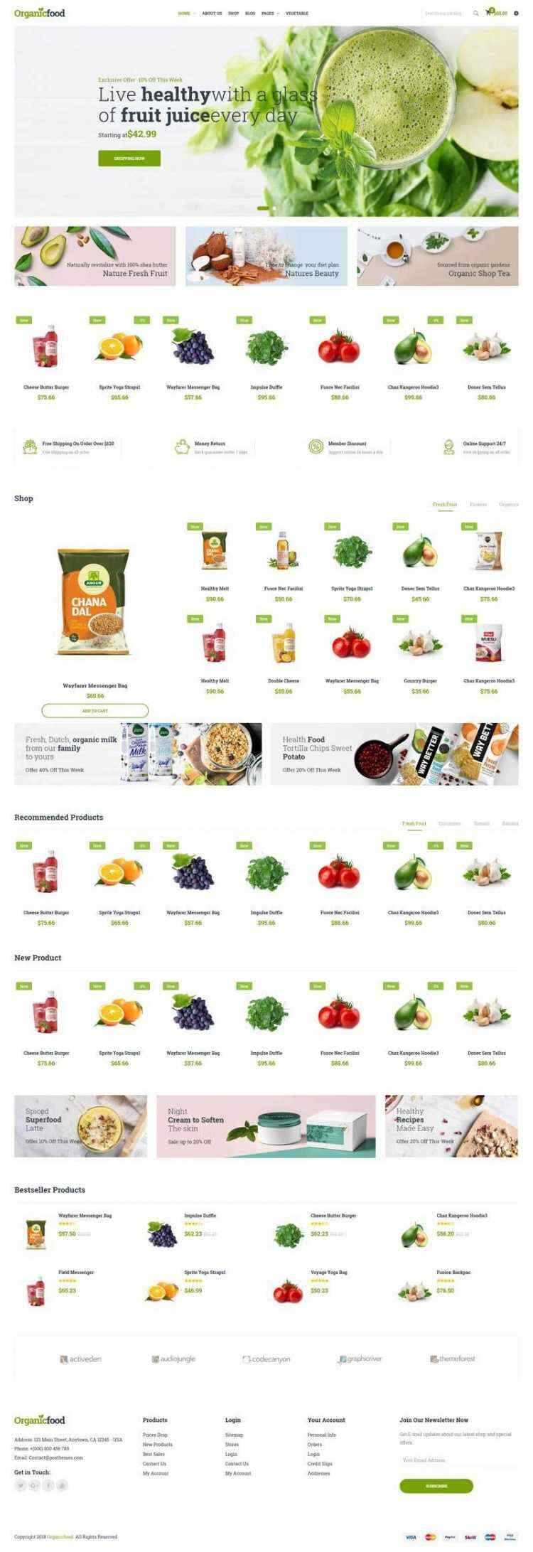 绿色Bootstrap4响应式食品蔬菜水果外卖预订商城网站CityMate项目资源网项目资源网