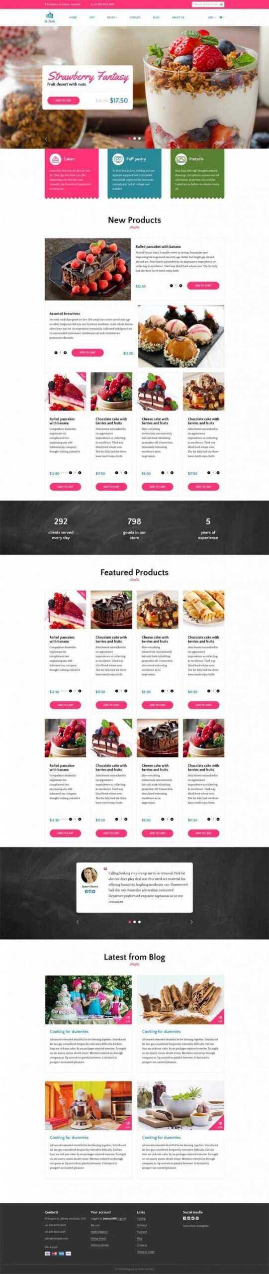 Bootstrap4响应式粉色甜品蛋糕店在线购买商城CityMate项目资源网项目资源网
