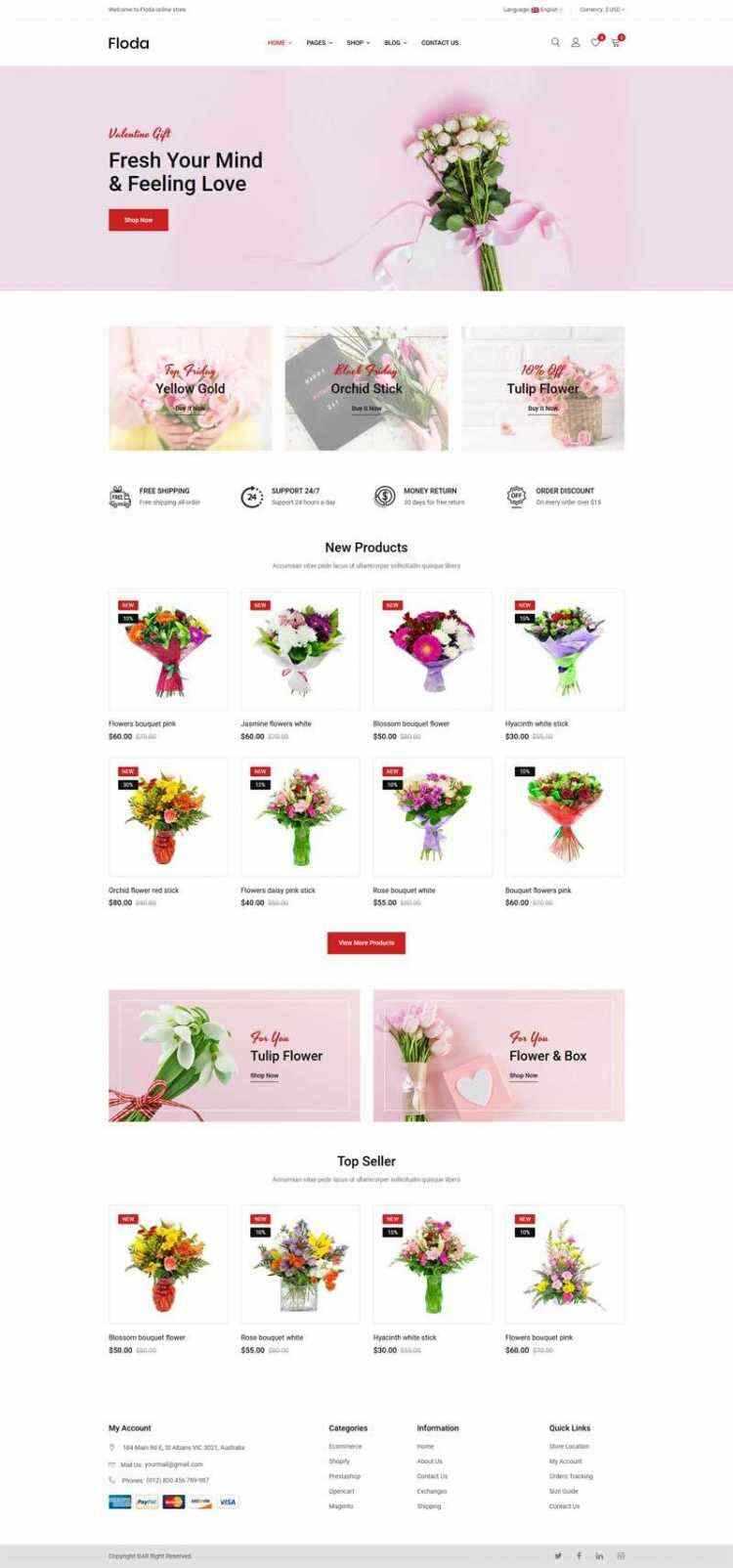 Bootstrap红色精美响应式鲜花花店电商网站CityMate项目资源网项目资源网