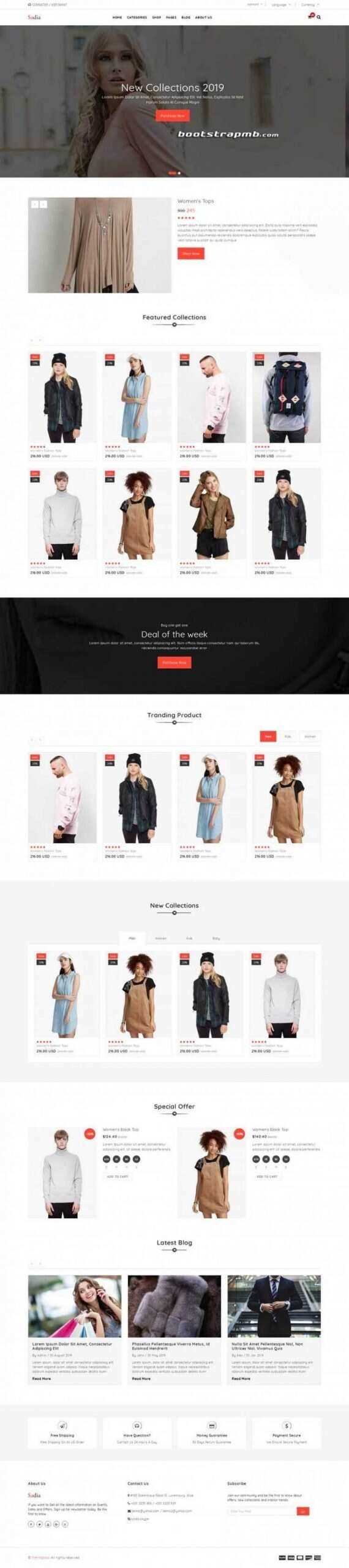 Bootstrap响应式英文服装商城CityMate项目资源网项目资源网