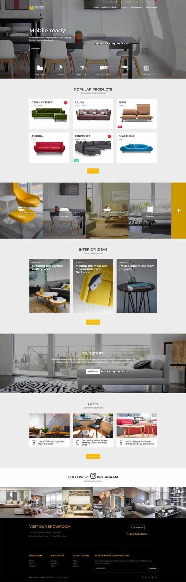 Bootstrap响应式在线家具商城电商网站CityMate项目资源网项目资源网