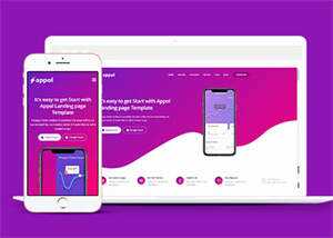 渐变色应用程式官网HTML5模板CityMate项目资源网项目资源网