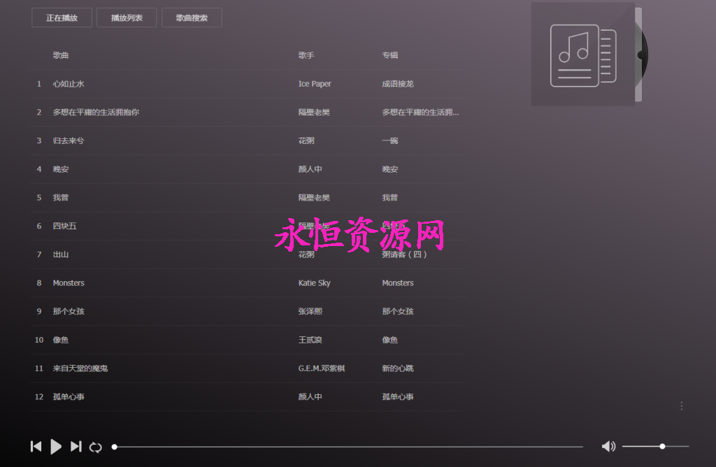 图片[2]CityMate项目资源网美化版音乐网站源码CityMate项目资源网项目资源网