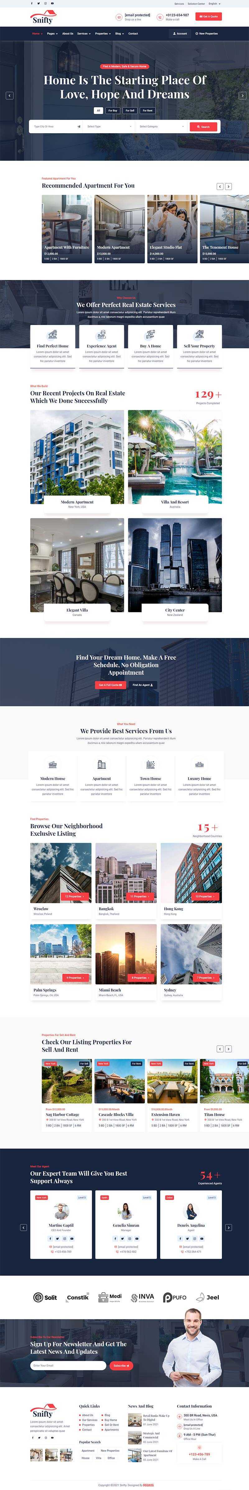 bootstrap5深蓝色房地产信息资讯平台HTML5模板CityMate项目资源网项目资源网