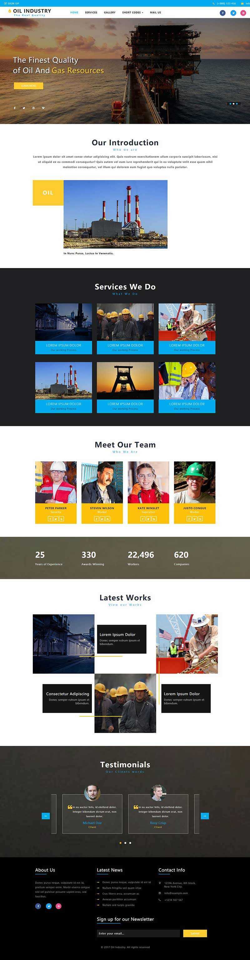 bootstrap石油开采工业类企业网站html模板CityMate项目资源网项目资源网