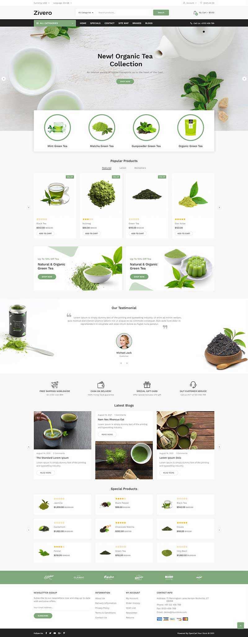 绿色小清新绿茶商城网站html模板CityMate项目资源网项目资源网
