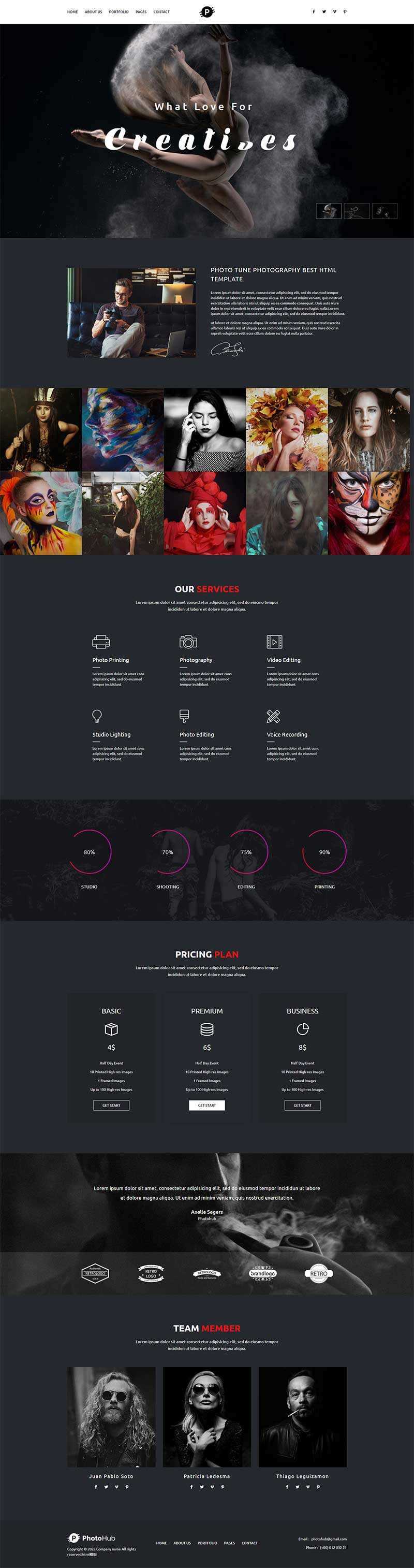 HTML5摄影俱乐部作品展示网站html模板CityMate项目资源网项目资源网