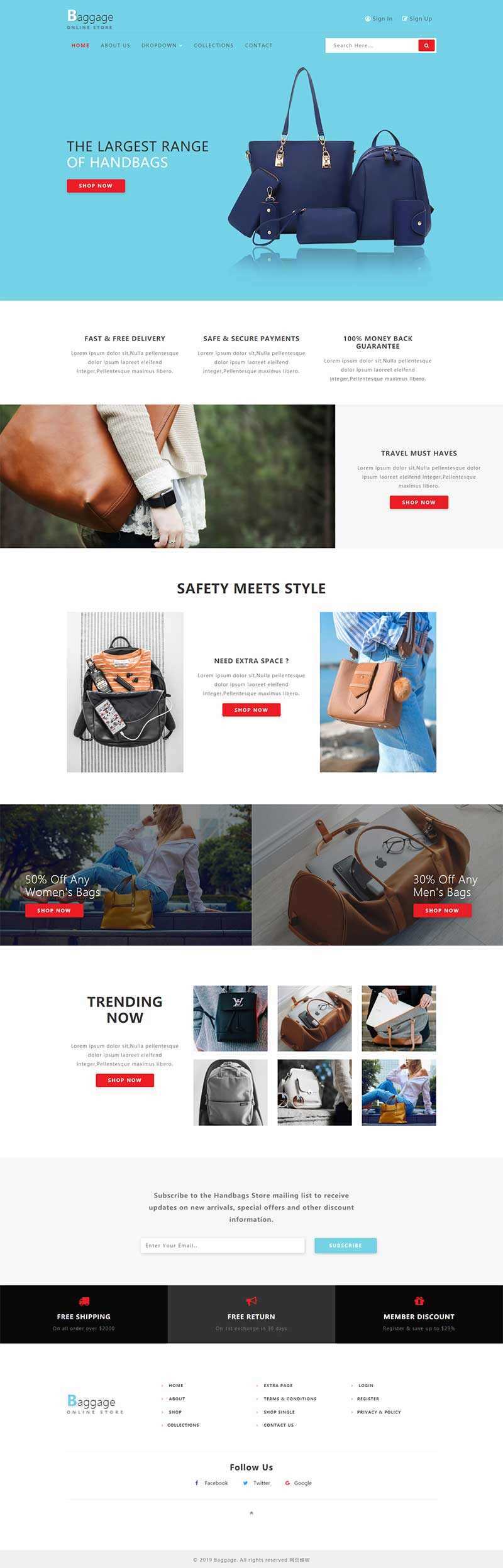 Bootstrap响应式箱包电子商务网站html模板CityMate项目资源网项目资源网