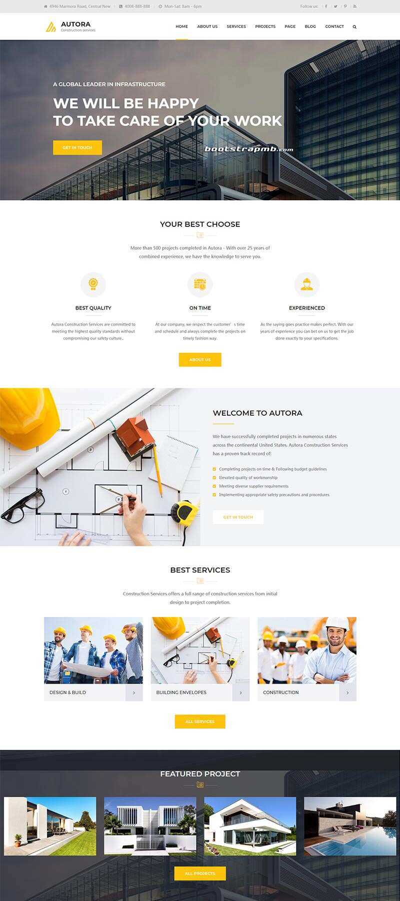 Bootstrap响应式的房地产建筑企业网站HTML模板CityMate项目资源网项目资源网