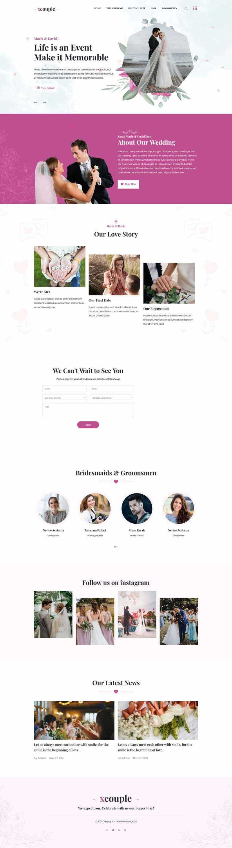 婚礼图片相册展示HTML模板CityMate项目资源网项目资源网