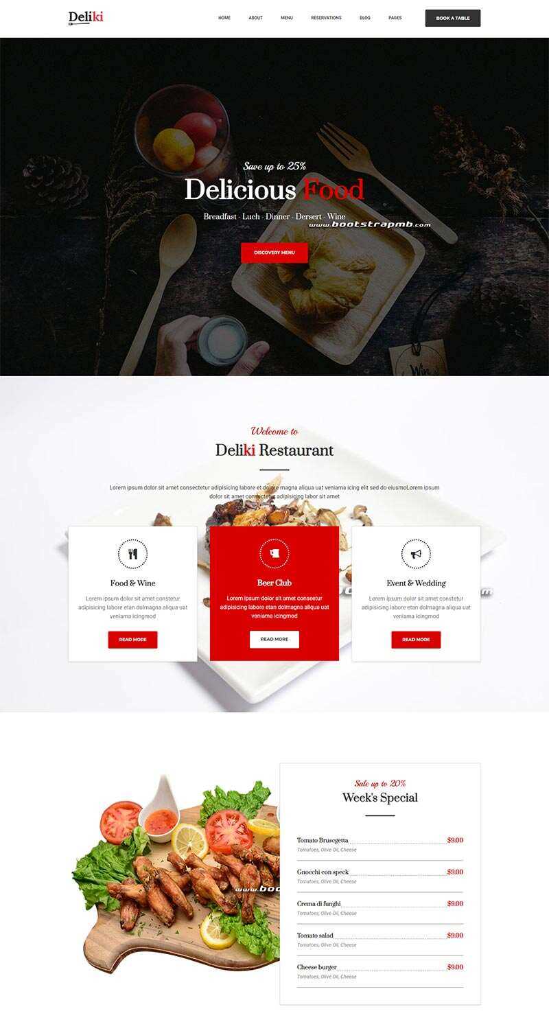 Bootstrap大气餐饮美食网站html模板CityMate项目资源网项目资源网