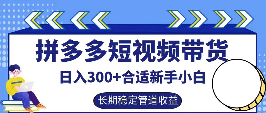拼多多短视频带货日入300+保姆级实操账户展示CityMate项目资源网项目资源网