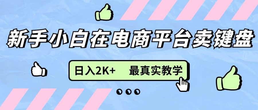 最新无货源0成本电商，新手小白可做，后端扶持拉满，日入2K+细致教学 - 项目资源网