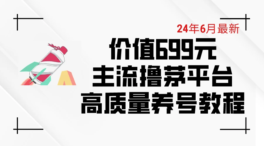 6月最新，价值699的主流撸茅台平台，精品养号下车攻略CityMate项目资源网项目资源网