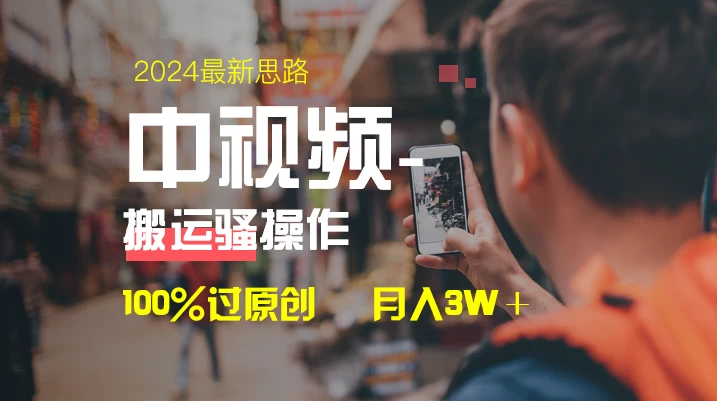 中视频新思路，双重去重100%过原创，一键分发多平台变现，简单无脑，日入1000+CityMate项目资源网项目资源网