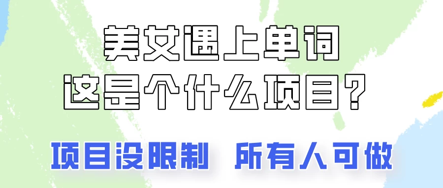2024美女号单词暴力玩法，上手非常简单，轻松日收入500+CityMate项目资源网项目资源网
