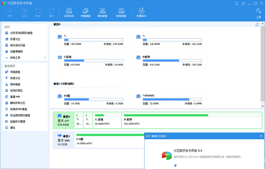 分区助手技术员版 AOMEI Partition Assistant v9.12 绿色版CityMate项目资源网项目资源网