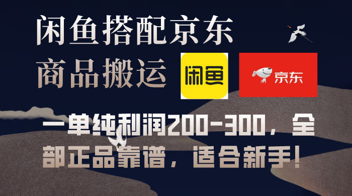 闲鱼搭配京东备份库搬运，一单纯利润 200-300，全部正品靠谱，适合新手！CityMate项目资源网项目资源网