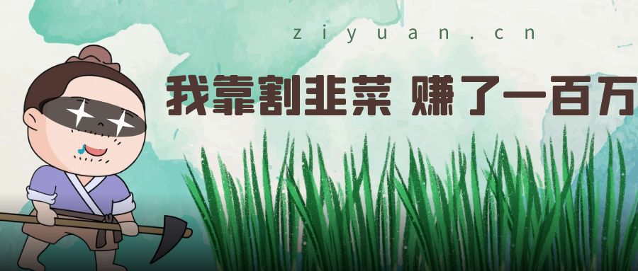 我靠割韭菜 赚了一百万CityMate项目资源网项目资源网