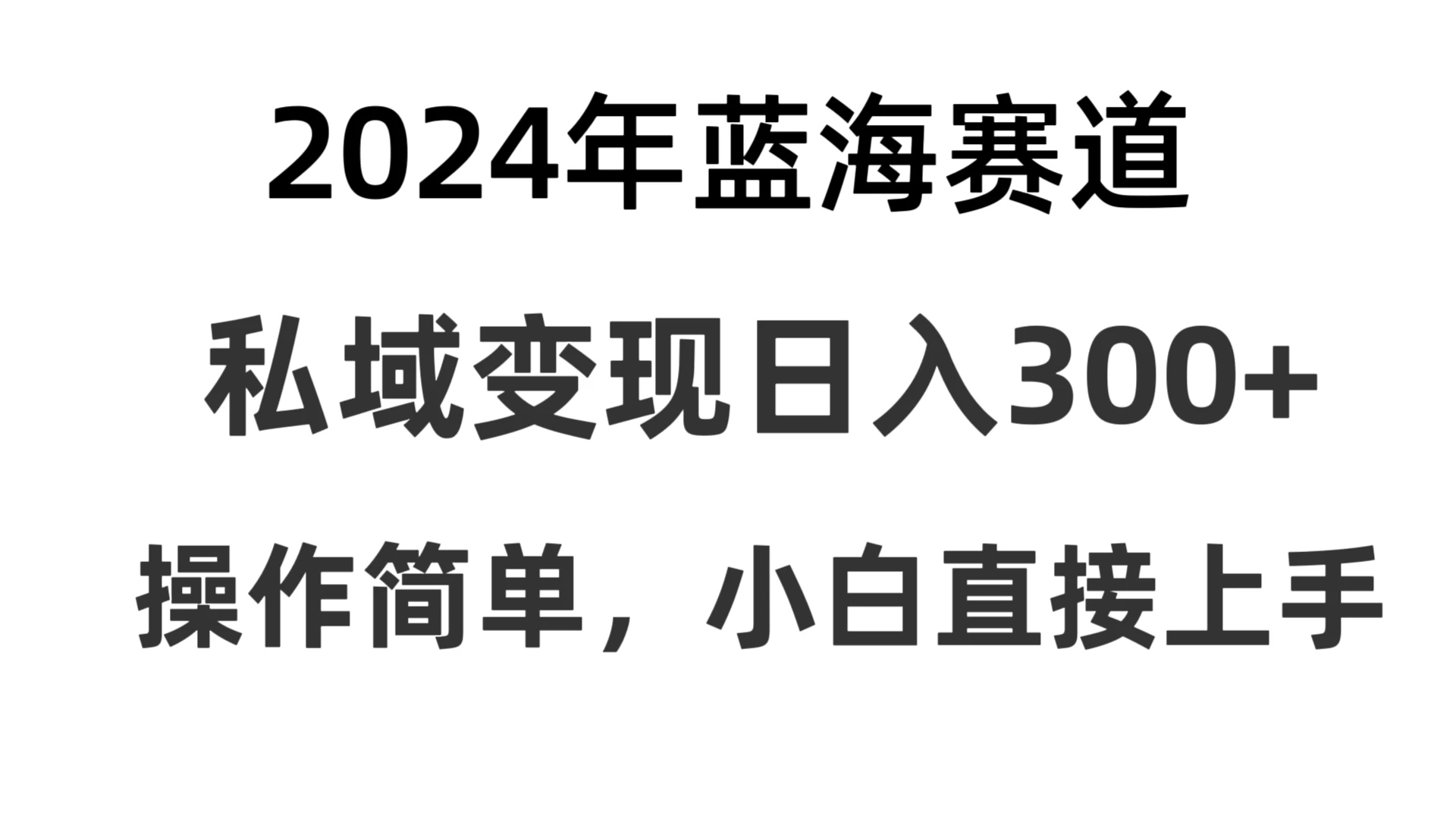 2024抖音蓝海赛道，私域变现日入300+，操作简单，每年只需一小时，纯小白可直接上手CityMate项目资源网项目资源网
