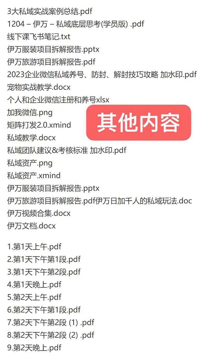 图片[2]CityMate项目资源网私域收费课程笔记：线下课录音+飞书笔记和文档 PPT，私域必看！CityMate项目资源网项目资源网