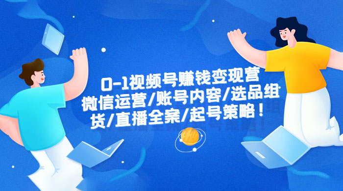 视频号赚钱变现营：微信运营、账号内容、选品组货、直播全案、起号策略CityMate项目资源网项目资源网