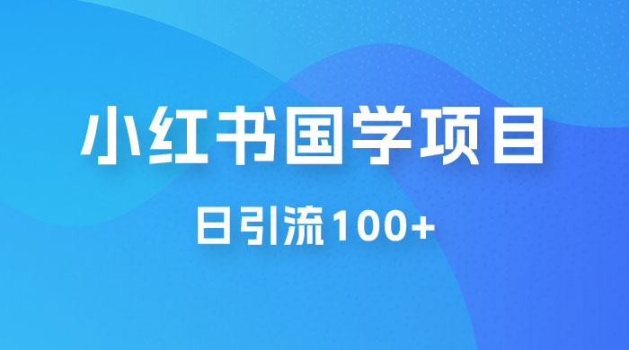 小红书国学号玩法拆解：五分钟一个视频，一天暴力起号，日引流 100+CityMate项目资源网项目资源网