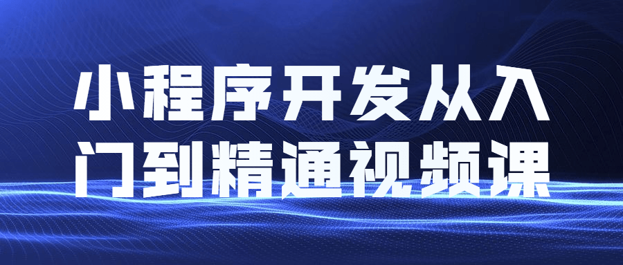 小程序开发从入门到精通视频教程课程CityMate项目资源网项目资源网