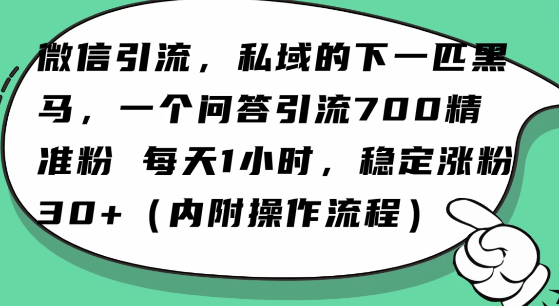 利用 AI 回答微信“问一问”，私域的下一匹黑马，一个问答引流 100 精准粉CityMate项目资源网项目资源网