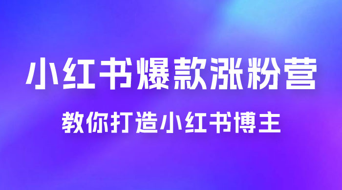 17 天小红书爆款涨粉营，广告变现方向：教你打造小红书博主 IP、接广告变现的CityMate项目资源网项目资源网