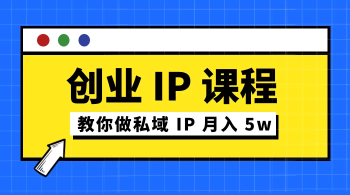 价值 2980 创业 IP 课程，教你做私域 IP 月入 5wCityMate项目资源网项目资源网