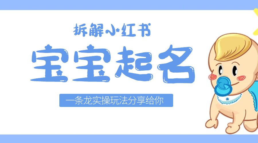 拆解小红书宝宝起名虚拟副业项目：一条龙实操玩法分享给你「教程+软件」CityMate项目资源网项目资源网