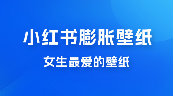 小红书膨胀壁纸项目玩法，女生最爱的壁纸，0 门槛新手也可操作日入 300+CityMate项目资源网项目资源网