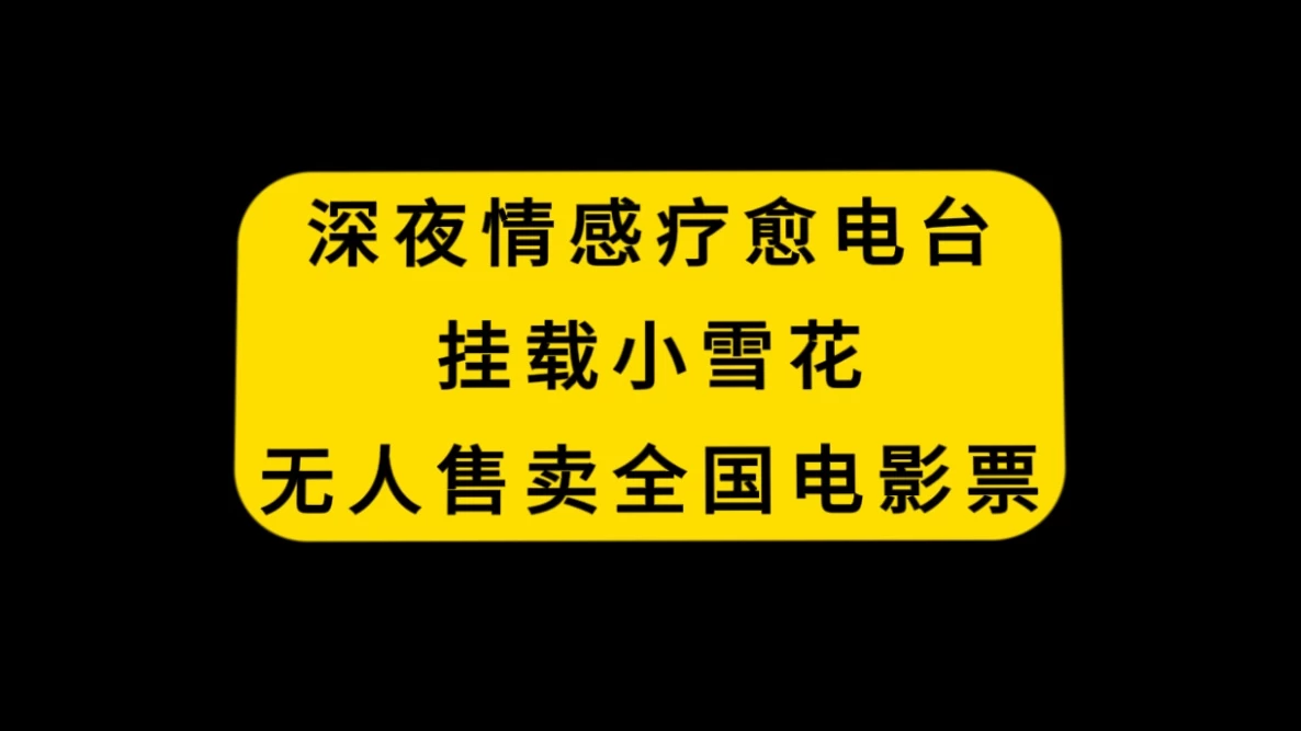 深夜情感疗愈电台，挂载小雪花，无人售卖全国电影票CityMate项目资源网项目资源网