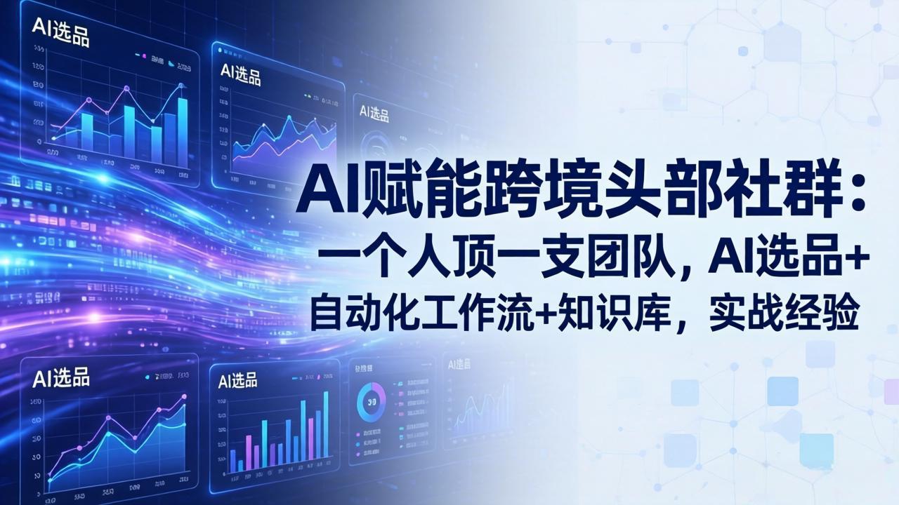 AI赋能跨境头部社群-更新5月：一个人顶一支团队，AI选品+自动化工作流+知识库，实战经验CityMate项目资源网项目资源网