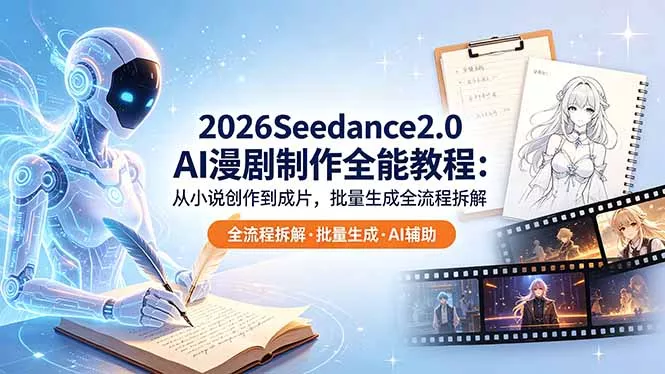 2026Seedance2.0 AI制作全能教程：从小说创作到成片，批量生成全流程拆解CityMate项目资源网项目资源网