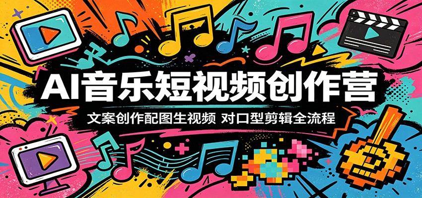 AI音乐短视频创作营：文案创作配图生视频，对口型剪辑全流程CityMate项目资源网项目资源网