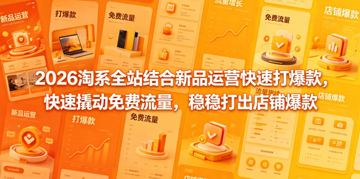 2026淘系全站结合新品运营快速打爆款，快速撬动免费流量，稳稳打出店铺爆款(更新5月12日)CityMate项目资源网项目资源网